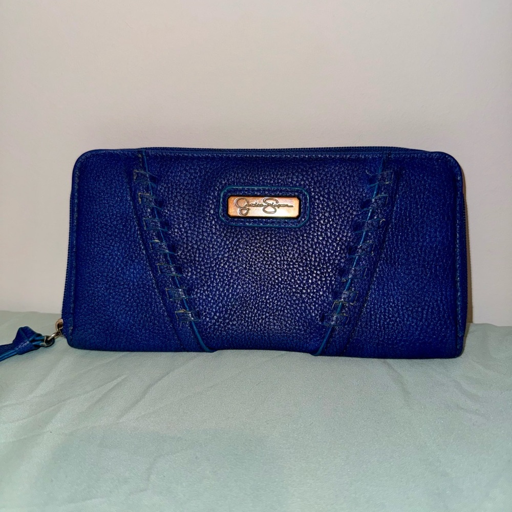 Jessica Simpson blue Wallet Blue Leather Wallet